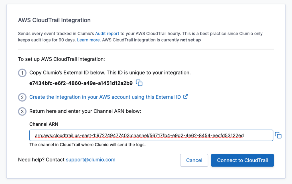 AWS CloudTrail Connect to CloudTrail