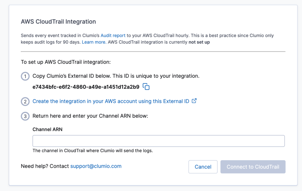 AWS CloudTrail Integration Steps
